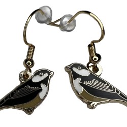 Chickadee, Black-capped earrings