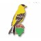 Goldfinch, American (on a thistle) pin