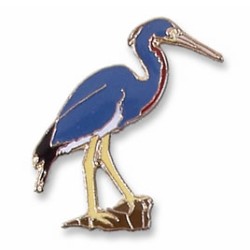 Heron, Tricolored pin