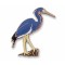 Heron, Tricolored pin