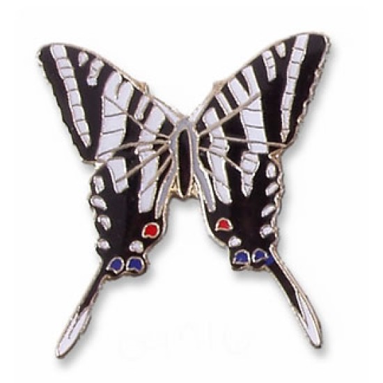 Butterfly, Zebra Swallowtail, enameled pin