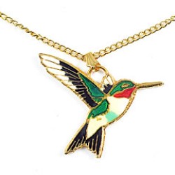 Hummingbird, Ruby-throated pendant