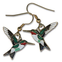 Hummingbird, Ruby-throated earrings